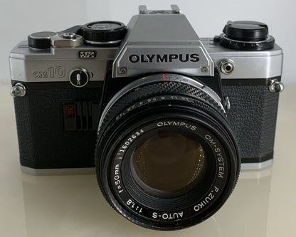 SERVICED Olympus OM10 35mm Film SLR Manual Camera + Olympus 50mm f/1:1.8 #1281