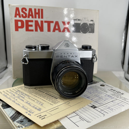 Pentax SP500 35mm SLR Camera, with Pentax SMC Takumar 55mm f/2 Lens BOXED  #5980