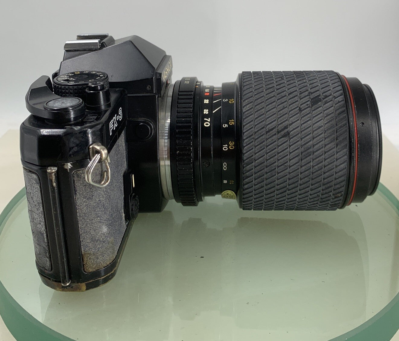YASHICA FX-3 SUPER 2000 VINTAGE FILM CAMERA BLACK 70-210mm +BAG TESTED - 2097