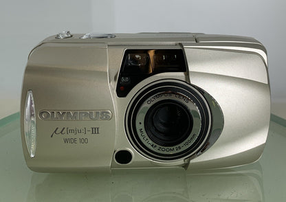 Olympus µmju:-III Zoom Wide 100 - 35mm Compact Film Camera Silver Point & Shoot1