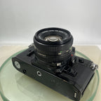Canon AE-1 Program 35mm SLR Film Manual Camera BLACK+Canon 50mm F/1.8 FD Lens8824