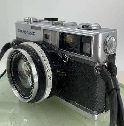 Olympus 35 SP FILM CAMERA EXCELLENT CONDITION BLACK G.ZUIKO 42MM LENS TESTED-2162