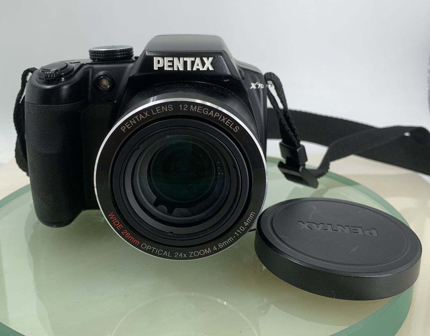 Pentax X70 SR DIGITAL CAMERA BLACK 24X OPTICAL ZOOM + CHARGER TESTED - 8231