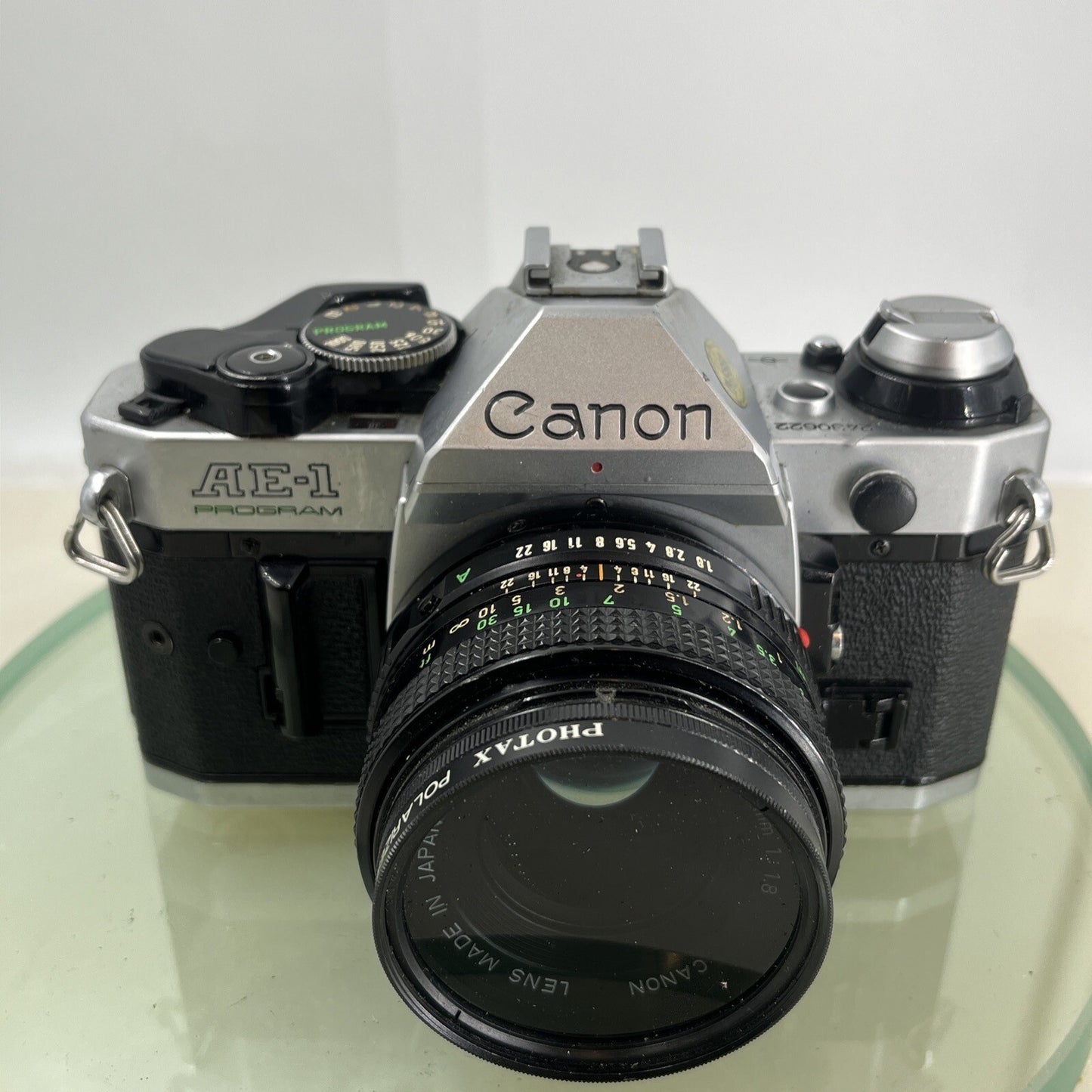 Canon AE-1 Program 35mm SLR Film Manual Camera + Canon 50mm F/1.8 FD Lens +# 8811