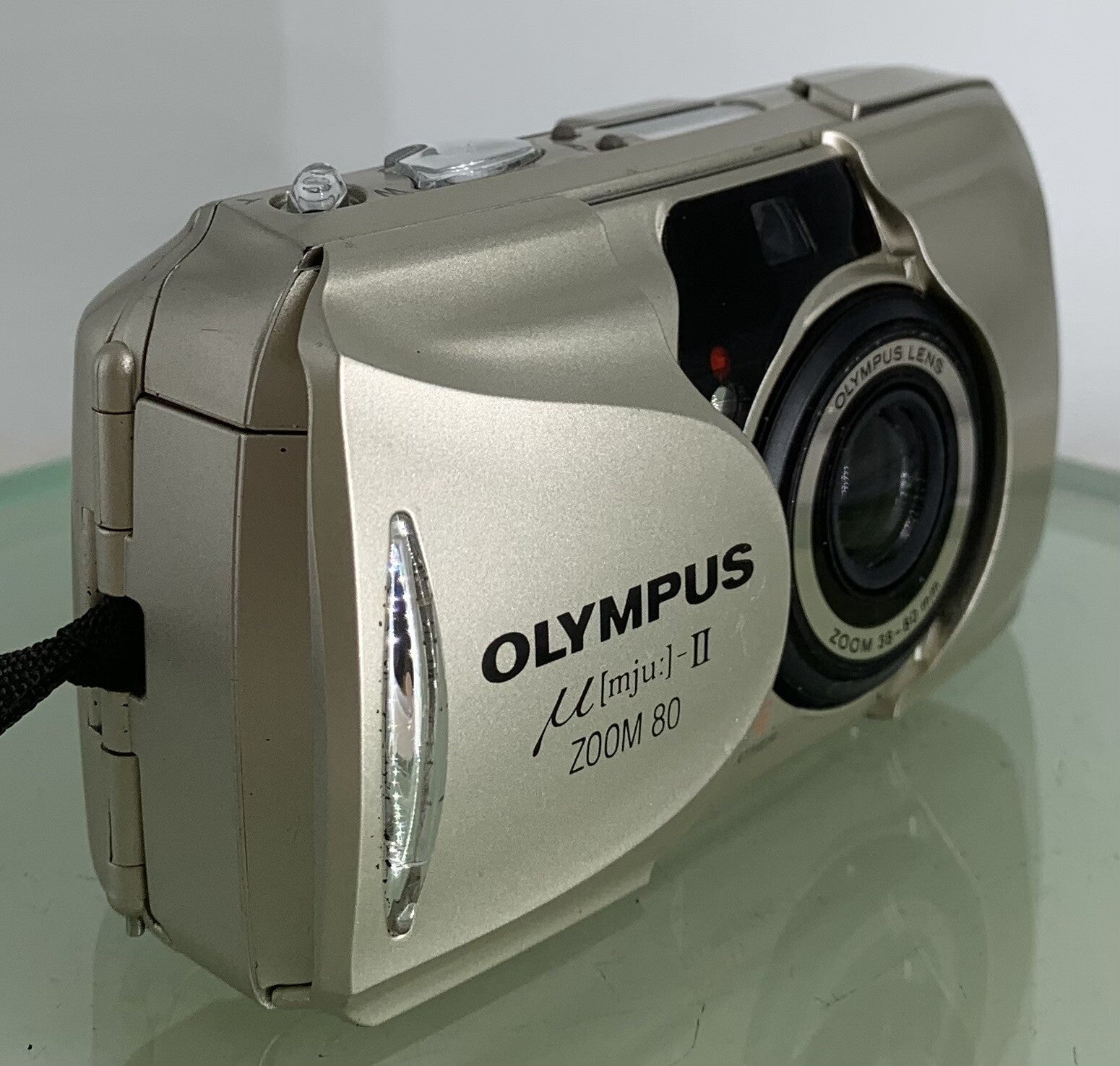 Olympus mju ii Zoom 80 35mm Ultra Compact Camera Black All Weather  Working #1401