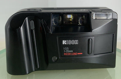 Ricoh AF100D 35mm Point and Shoot FILM COMPACT CAMERA BLACK TESTED - 7311
