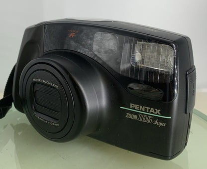 Pentax Zoom 105 Super 38-105mm 35mm Point And Shoot Film Camera TESTED - 8232