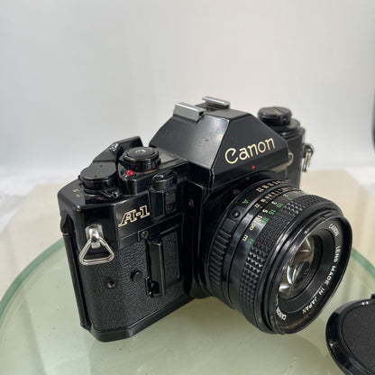 BEAUTIFUL Canon A-1 35mm SLR Camera Body+ FD 50mm f/1.8 FULLY WORKING #7446