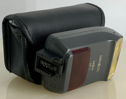 MINOLTA VECTIS SF-1 SHOE MOUNT FLASH + CASE + TESTED - 5090