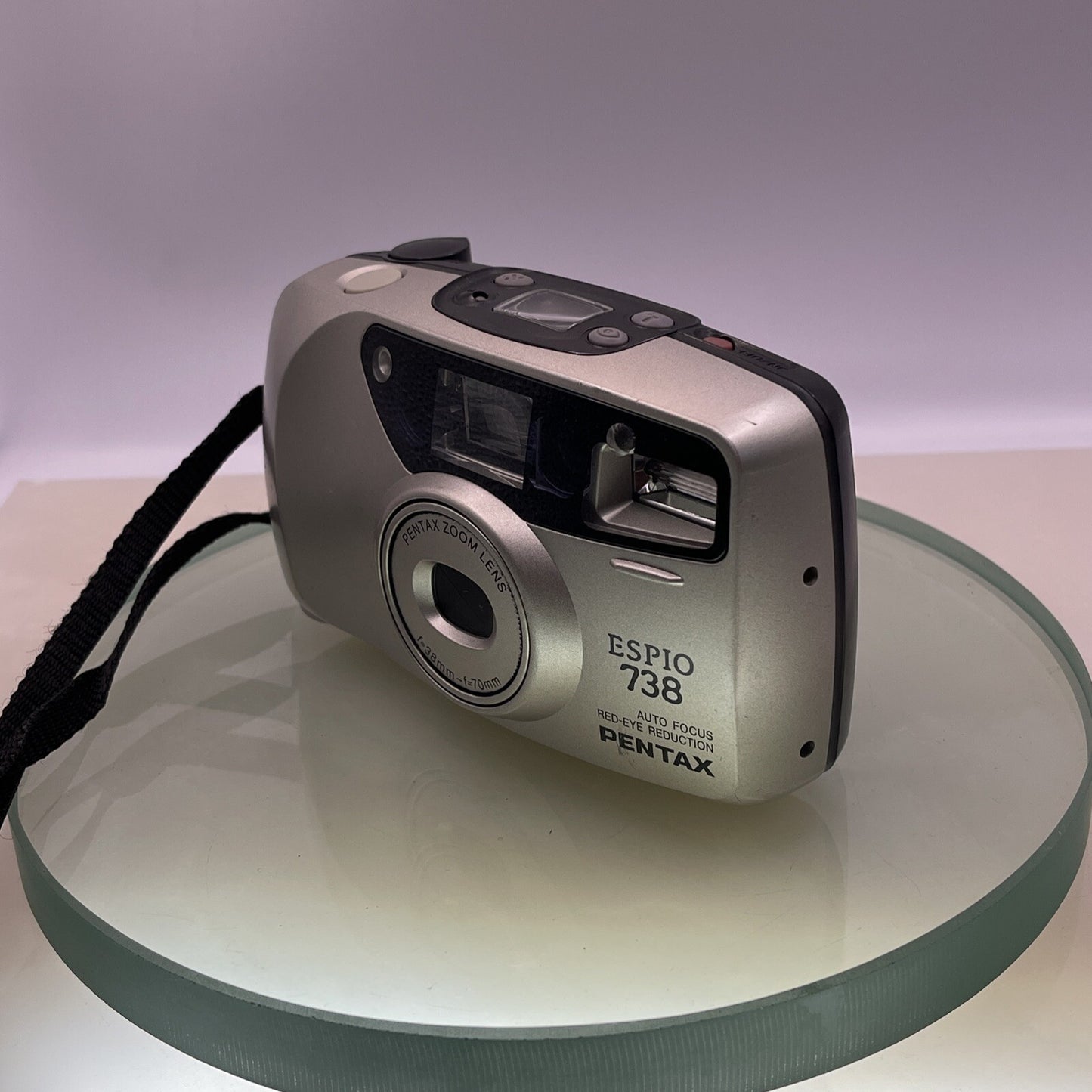 Pentax Espio 738 AF Redeye Reduction 38-70mm Zoom Lens Tested Cased #4013