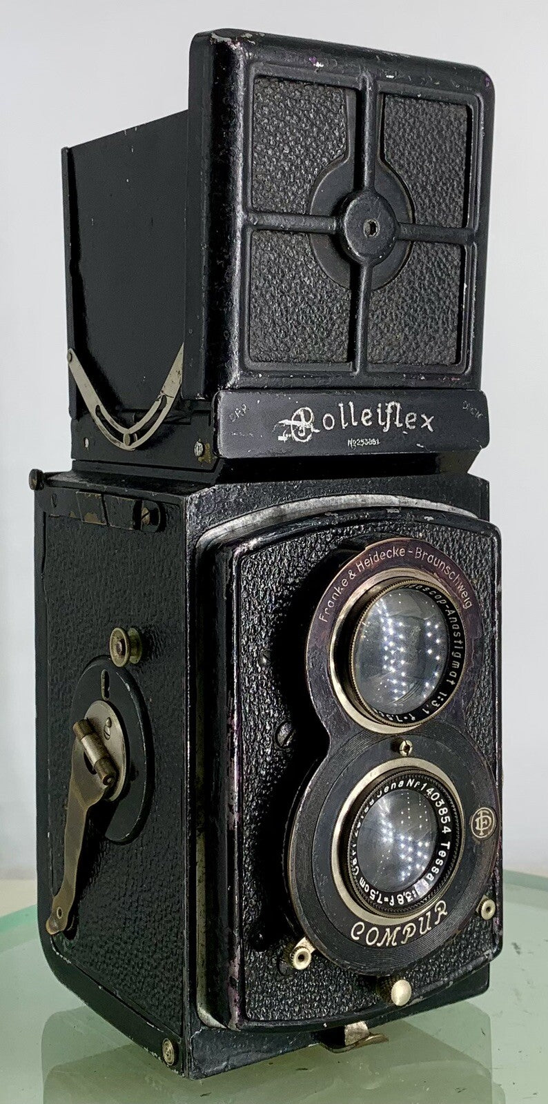 RARE Rolleiflex Compur-Franke&Heidecke-Braunschweig f7.5cm TLR Camera-Tested#3370