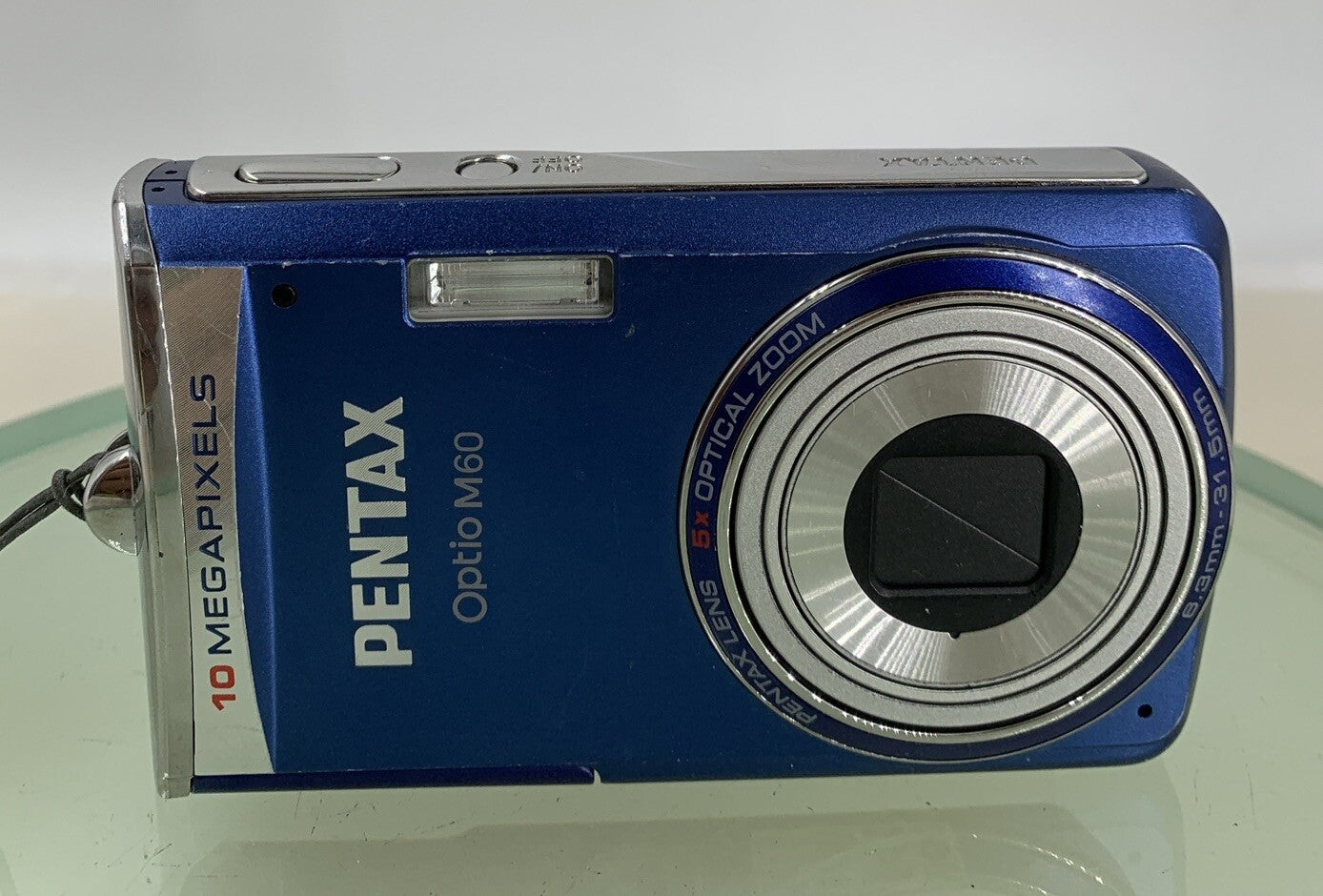 Pentax COMPACT  DIGITAL CAMERA Optio M60 10.0MP BLUE + CHARGER TESTED - 1671