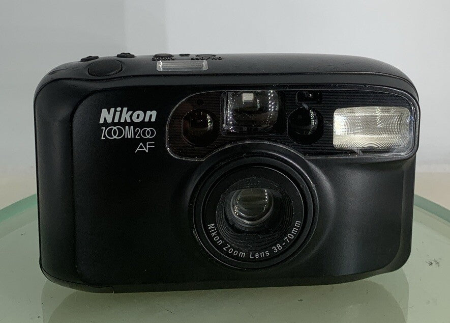 Nikon Zoom 200 AF Point and Shoot 35mm Film Camera + Black + Tested - 8081