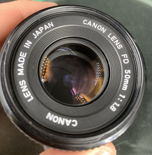 {SERVICED} Canon FD 50mm 1:1.8 Lens Mint & Clean0