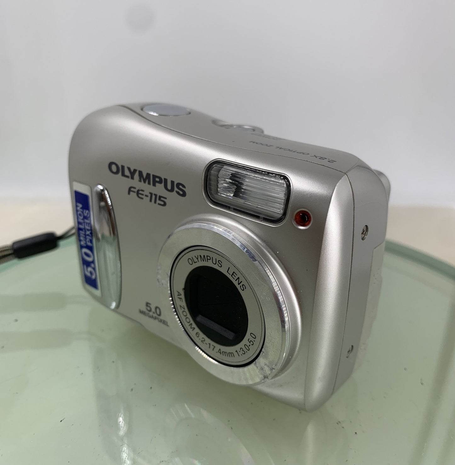 Olympus Digital Camera FE-115 5.0MP Silver GOOD CONDITION - Tested - 7822