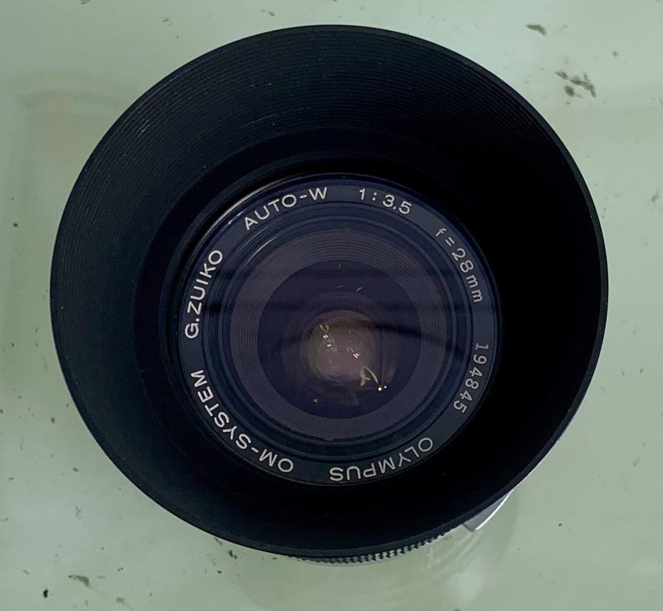 Olympus OM 28mm 1:3.5 G.Zuiko Auto W lens, fits OM Camera mount SERVICED #241