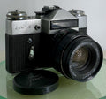 Very Rare ZENIT E POINT AND SHOOT FILM CAMERA+HELIOS-44M-4 LENS+SILVER+TESTED0