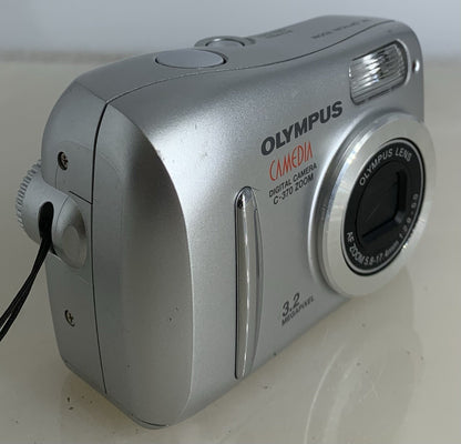 Olympus Camedia C-370 Zoom 3.2MP Digital Camera-Silver-Case-Tested#1252
