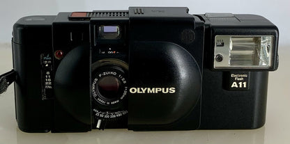 TESTEDOlympus XA 35mm Compact Rangefinder Film Camera A11 ELECTRIC FLASH+CASE1