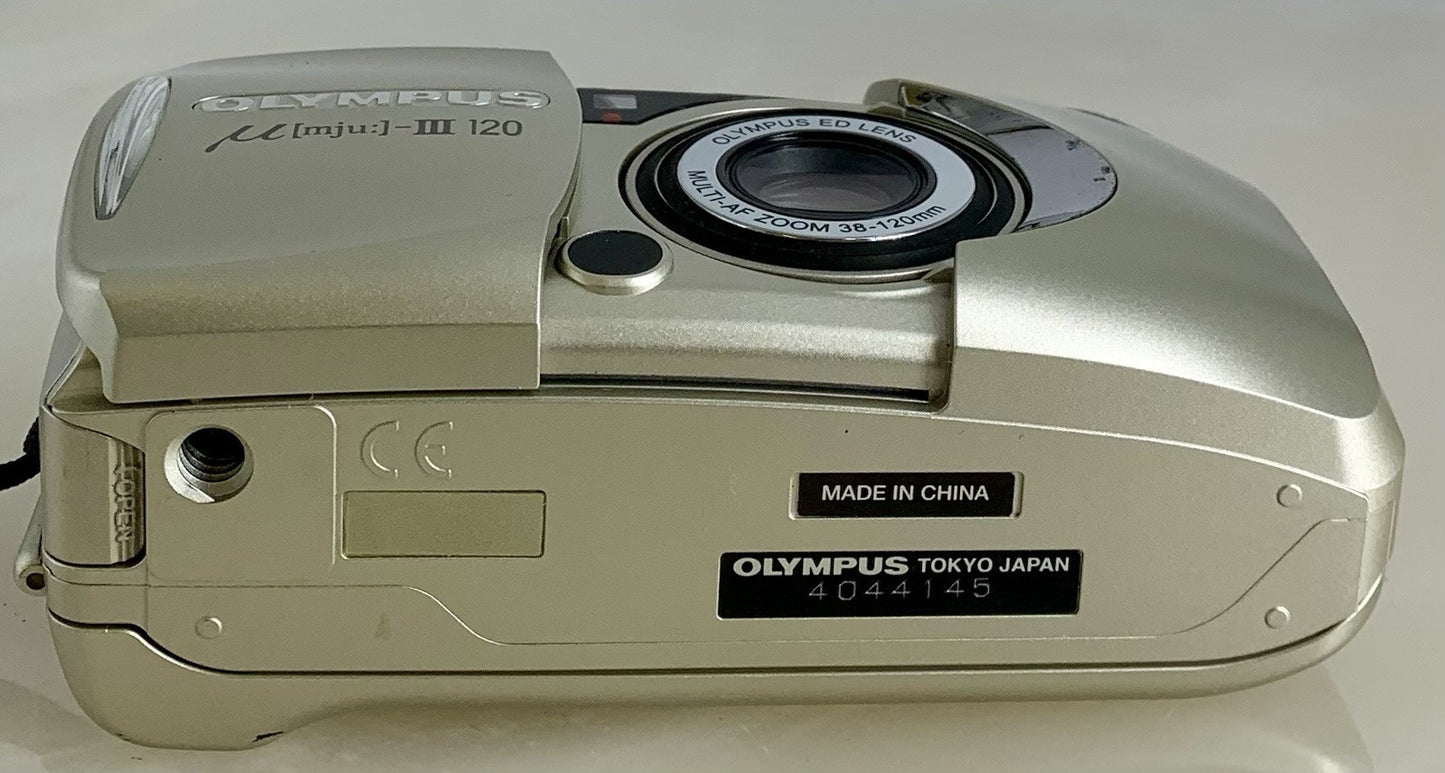 Olympus µ [Mju:]- III Zoom 120 Compact 35mm Film Point & Shoot Camera Silver#2007
