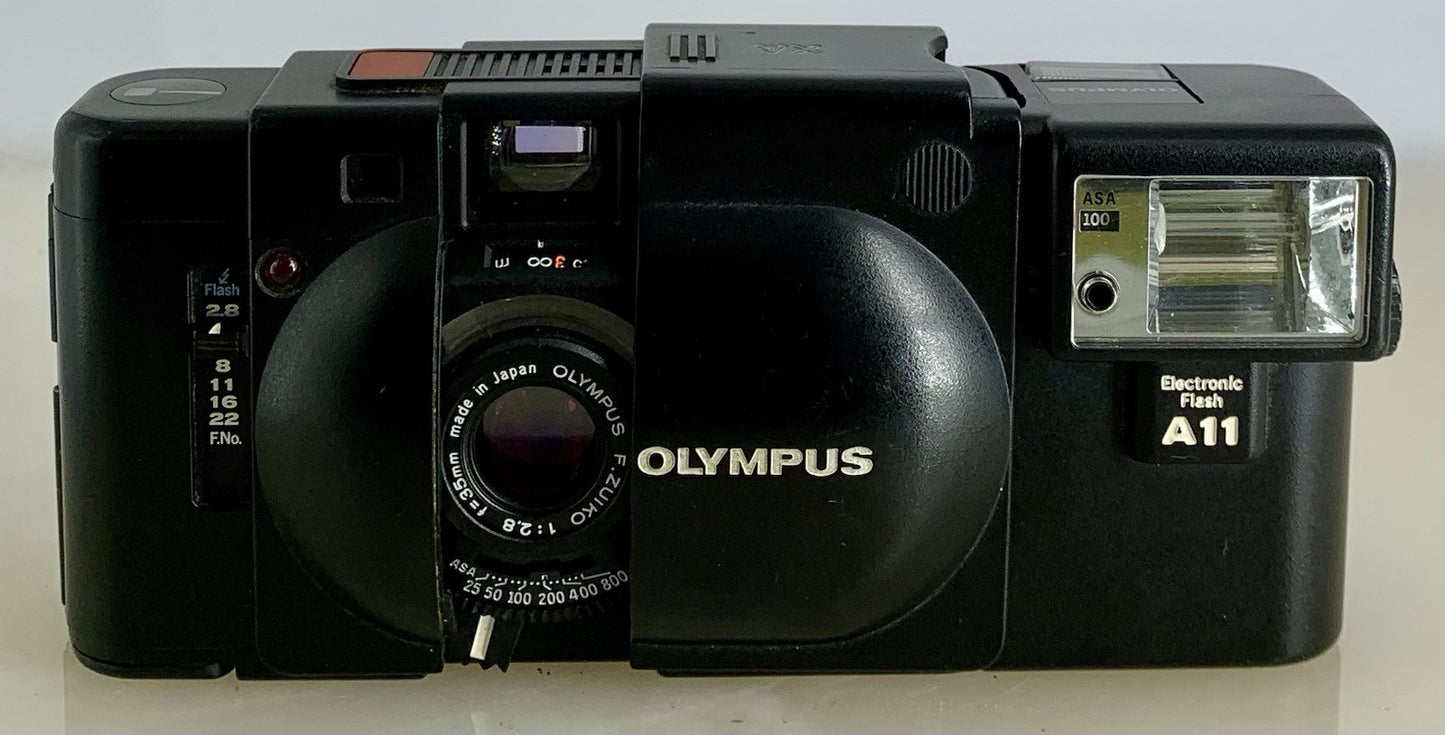TESTEDOlympus XA 35mm Compact Rangefinder Film Camera A11 ELECTRIC FLASH #9051