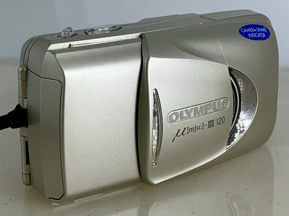 Olympus µ [Mju:]- III Zoom 120 Compact 35mm Film Point & Shoot Camera Silver#2000