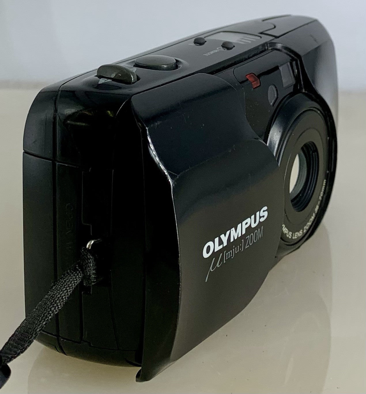 Olympus Mju Zoom 35mm Film Point and Shoot Camera Black Tested #762