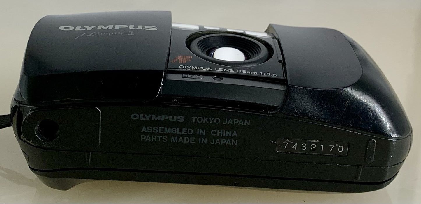 Olympus MJU-1 Compact Camera Analog AF Lens 35mm 1:3.5 Point & Shoot TESTED #8977