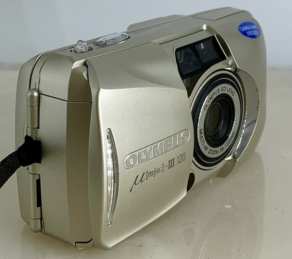 Olympus µ [Mju:]- III Zoom 120 Compact 35mm Film Point & Shoot Camera Silver#2002