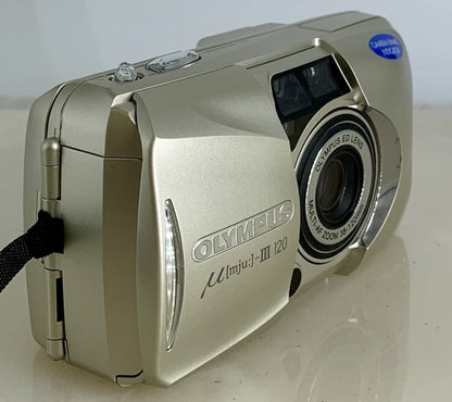 Olympus µ [Mju:]- III Zoom 120 Compact 35mm Film Point & Shoot Camera Silver#2002
