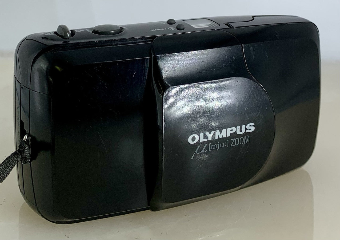 Olympus Mju Zoom 35mm Film Point and Shoot Camera Black Tested #760